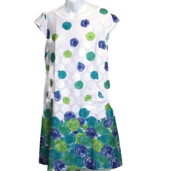 Studio K Dresses & Skirts - Studio K Cap Sleeve Floral Dress Back Zip-Size 8